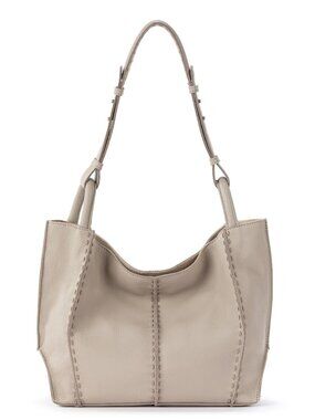 The Sak Los Feliz Medium Tote Sand Leather Shoulder Bag Purse NWT